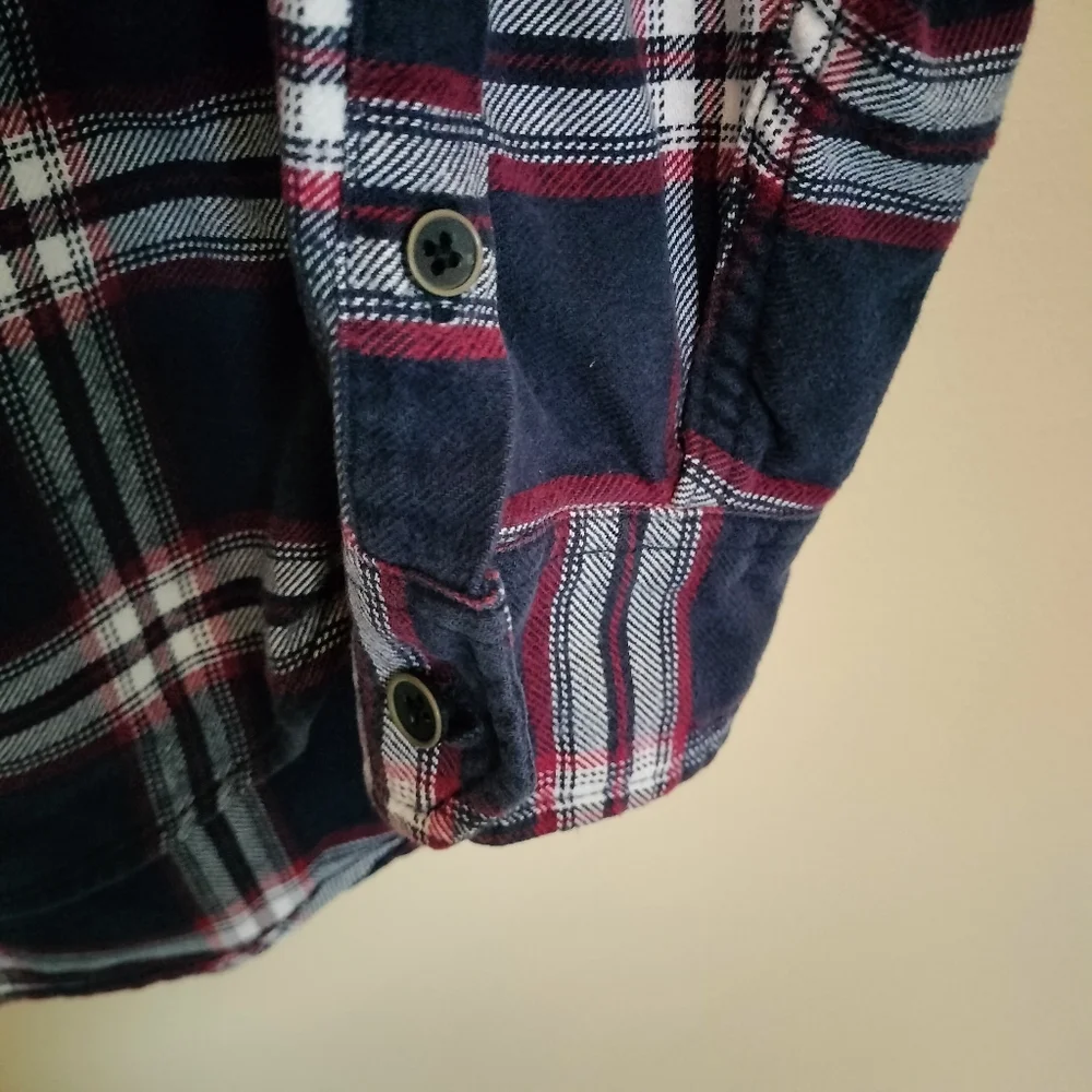 Jachs Set Of 2 Mens Cotton Flannel Mens Shirts M Check Plaid Modern Outdoorsy